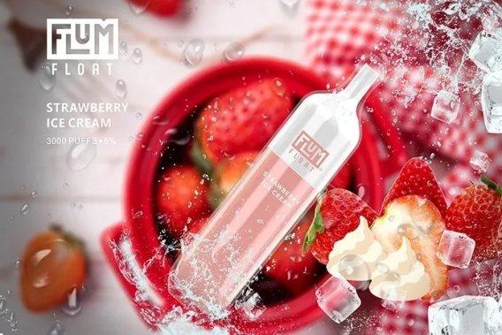 Flum Pebble Flavors - FLUM FLOAT 3000 nefes Çilekli dondurma 842674